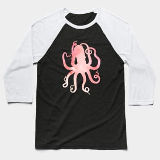 Pink Octopus Baseball T-Shirt